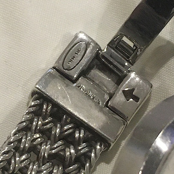 LOIS HILL Scroll Face Sterling Silver Bracelet Watch - Picture 7 of 13